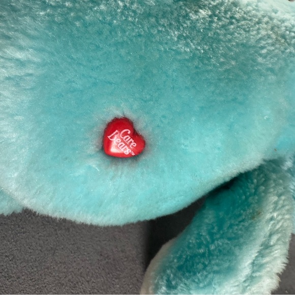 VINTAGE 1983 Kenner Care Bears TEAL Shooting Star WISH BEAR Plush Toy 13” - Picture 7 of 8